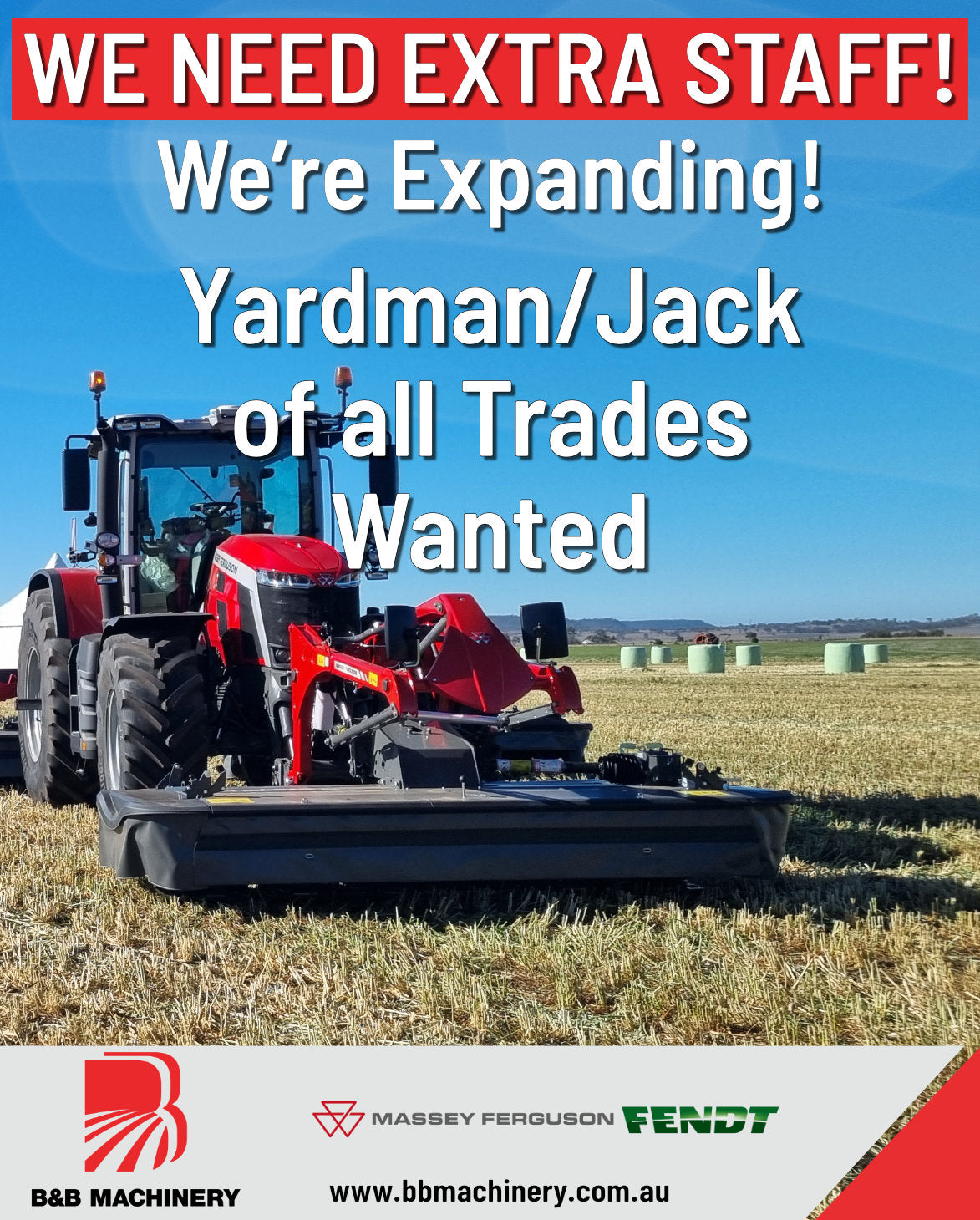 We’re Hiring – Yardman/Jack of all Trades Wanted!
